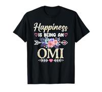 Camisa divertida para el día de la madre de la abuela con texto en inglés "Happiness Is Being Camiseta