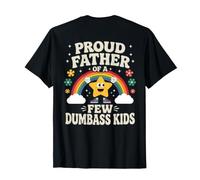 Camisa Divertida para niños con Estampado de Padre Orgulloso Padre de Unos cuantos tontos en la Espalda Camiseta