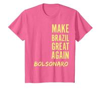 Camisa Do Bolsonaro - Camisa Bolsonaro 2018 Presidente Camiseta, Niños, Rosa Jaspeado, 6 años