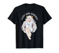 Camisa energética Cozy Girl - Lindo Anime Suave Sleepy Era Kawaii Camiseta
