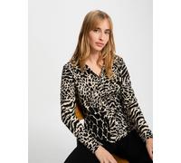 Camisa entallada con cuello vuelto multicolor mujer S