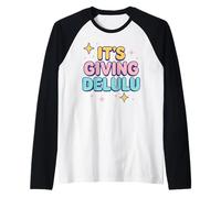 Camisa estética divertida It's Giving Delulu - Delulu Camiseta Manga Raglan