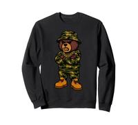 Camisa estilo hip hop oso en camuflaje rap street Sudadera