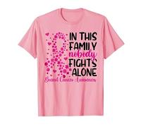 Camisa familiar contra el cáncer de mama, nadie lucha contra el cáncer solo Camiseta