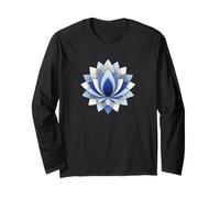 Camisa Flor de Loto Azul Lotus Mandala Manga Larga