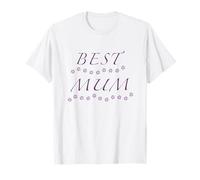 Camisa Floral para mamá Best Mum in British with Hibiscus Flowers Camiseta