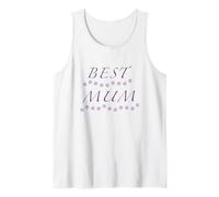 Camisa Floral para mamá Best Mum in British with Hibiscus Flowers Camiseta sin Mangas