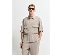 Camisa fluida bolsillos Lefties Edition MARRÓN TOPO XL