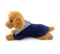 Camisa for Perro pequeño, Ropa de otoño for niñas y niños, Abrigo for Perro con Solapa a Rayas, Sudadera Polar Gris XXL/184/585 (Color : Blue, Size : Medium)