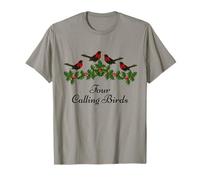 Camisa Four Calling Birds Doce Días de Navidad Camiseta