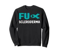 Camisa Fuck Scleroderma, con Cinta Verde azulada para concientizar sobre la esclerodermia Sudadera
