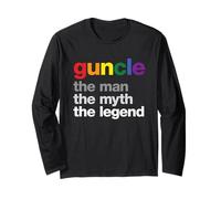 Camisa Gay Rainbow Uncle The Myth The Man The Legend Manga Larga