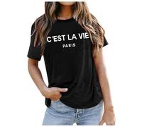 Camisa genérica para mujer, diseño de Tour de Francia, camiseta de moda cómoda, ligera para mujer, Le Noir, M