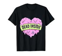 Camisa gótica Pastel EMO Muerto Dentro de corazón derretido Yami Kawaii Camiseta gráfica económica, Hombre, Negro, XL