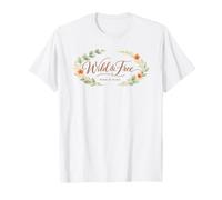 Camisa gráfica Floral Wild and Free Born at Home Camiseta
