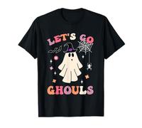 Camisa Groovy Let's Go Ghouls para Halloween, Disfraz de Bruja Fantasma Camiseta