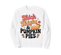 Camisa Gruesa de Muslos y Pasteles de Calabaza para Adultos, niños, Hombres y Mujeres Sudadera