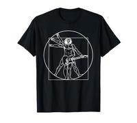 Camisa Guitarra Da Vinci Vitruvian Hombre Guitarra Músicos Camiseta