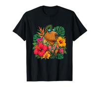Camisa Hawaiana Capibara Tropical Beach Vacation Camiseta