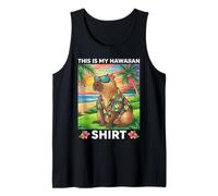 Camisa Hawaiana Capybara Vacaciones de Verano Camiseta sin Mangas