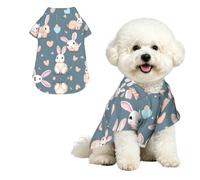 Camisa Hawaiana con Estampado de Conejito de Dibujos Animados - Blusa Abotonada de Suave Textura, Estilo Playero Informal, Talla Grande
