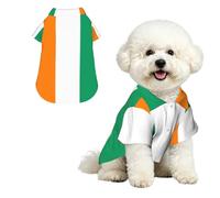 Camisa hawaiana con la bandera de Costa de Marfil para perros pequeños, bonito traje de playa de verano para cachorros, ropa suave y transpirable para gatos con botones