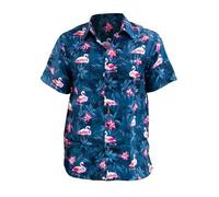Camisa Hawaiana de Manga Corta para Hombre | Camisa de Verano con Estampado Tropical | Ajuste Regular y Tejido Ligero 100% Poliéster