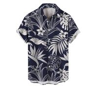 Camisa hawaiana de manga corta para hombre, camisa de verano informal, camisa de playa con botones, camisa de ocio, camisa de vacaciones hawaiana, camisa blanca, camisa de manga corta, traje de bar