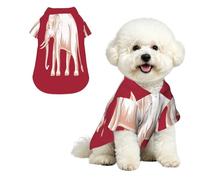 Camisa hawaiana de verano para perro, bonita ropa tropical para mascotas para perros pequeños, gatos, traje de playa ligero, bandera de soberanía siamesa