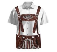 Camisa Hawaiana Hombre,Camisa de Vacaciones al Aire Libre de Manga Corta para Playa con Estampado Completo de Solapa Informal con un Pecho de Primavera para Hombre