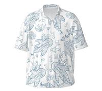 Camisa Hawaiana Hombre Manga Corta Estampado Casual Verano Corte Regular Playera Botonadura Frontal para Vacaciones En La Playa Camisa Casual Hombre Manga Corta