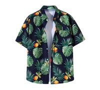 Camisa Hawaiana Hombre,Mis Pedidos Camisas Hawaiana de Manga Corta con Impresiones de Plantas Coloridas para Hombres Camisa Casual Vintage de Verano Tropical para Playa Camisas Hombre Manga Corta