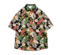 Camisa Hawaiana Hombre,Mis Pedidos Camisas Hawaiana de Manga Corta con Impresiones de Plantas Coloridas para Hombres Camisa Casual Vintage de Verano Tropical para Playa Camisas Hombre Manga Corta