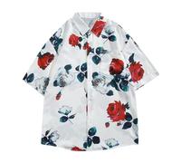 Camisa Hawaiana Hombre,Mis Pedidos Camisas Hawaiana de Manga Corta con Impresiones de Plantas Coloridas para Hombres Camisa Casual Vintage de Verano Tropical para Playa Camisas Hombre Manga Corta