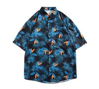 Camisa Hawaiana Hombre,Mis Pedidos Camisas Hawaiana de Manga Corta con Impresiones de Plantas Coloridas para Hombres Camisa Casual Vintage de Verano Tropical para Playa Camisas Hombre Manga Corta