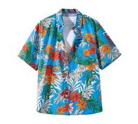 Camisa Hawaiana Hombre,Mis Pedidos Camisas Hawaiana de Manga Corta con Impresiones de Plantas Coloridas para Hombres Camisa Casual Vintage de Verano Tropical para Playa Camisas Hombre Manga Corta