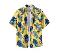 Camisa Hawaiana Hombre Original Casual Button Down Very Loud Manga Corta Unisex Beach de Hawaii Playa Flores Camisa Floral Slim Fit