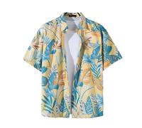 Camisa Hawaiana Hombre Original Casual Button Down Very Loud Manga Corta Unisex Beach de Hawaii Playa Flores Camisa Floral Slim Fit