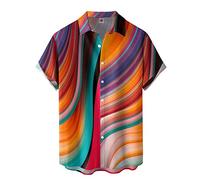 Camisa hawaiana para hombre, camisa de manga corta, con botones, camisa de ocio, camisa hawaiana, camisa para hombre, M-XXL, camisas blancas para hombre, manga corta, ligera, elástica, no ajustada