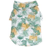 Camisa hawaiana para mascotas para perros y gatos, camiseta de algodón de verano con estampado tropical, fiesta en la playa, sesión de fotos, traje de viaje, fácil cierre de botón para mascotas