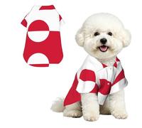 Camisa hawaiana para perros pequeños con la bandera de Groenlandia L, bonito traje de playa de verano para cachorros, ropa suave y transpirable para gatos con botones