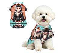 Camisa Hawaiana The Silent Monkey Pet - Blusa Abotonada de Suave Piel de melocotón, Estilo Playero Informal, Talla M