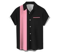 Camisa hawaiana tropical de verano para mujer, estilo caribeño, palmera hawaiana, playa, casual, solapa, botones, manga corta, bloque de color, crucero, México, divertido, floral, flamenco, para mujer