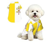 Camisa hawaiana XL con la bandera del Vaticano para perros pequeños, bonito traje de playa de verano para cachorros, ropa suave y transpirable para gatos con botones