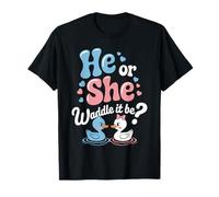 Camisa He Or She Waddle It Be, lindo pato, revelación de género Camiseta