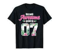 Camisa Hecha en 2007 para niña Siendo Impresionante Desde 2007, cumpleaños número 18 Camiseta gráfica económica