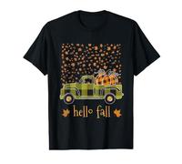 Camisa Hello Fall Divertida para Halloween, diseño de Calabaza y búfalo a Cuadros Camiseta gráfica económica