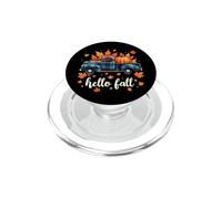 Camisa Hello Fall Divertida para Halloween, diseño de Calabaza y búfalo a Cuadros PopSockets PopGrip para MagSafe
