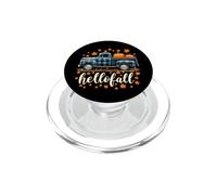 Camisa Hello Fall Divertida para Halloween, diseño de Calabaza y búfalo a Cuadros PopSockets PopGrip para MagSafe