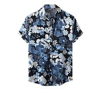 Camisa Henley para hombre, manga corta, estampado de cebra, camisa hawaiana, divertida, camisa de verano, corte normal, camiseta de manga corta, corte estrecho, camisa para el tiempo libre, botones y